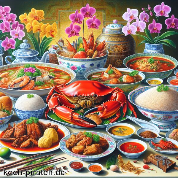 Typisch singapurisches Essen - traditionelle singapurische Gerichte