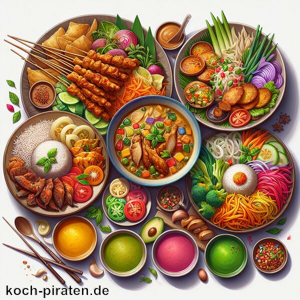 Typisch indonesisches Essen - traditionelle indonesische Gerichte