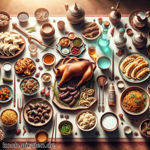 Typisch mongolisches Essen - traditionelle mongolische Gerichte