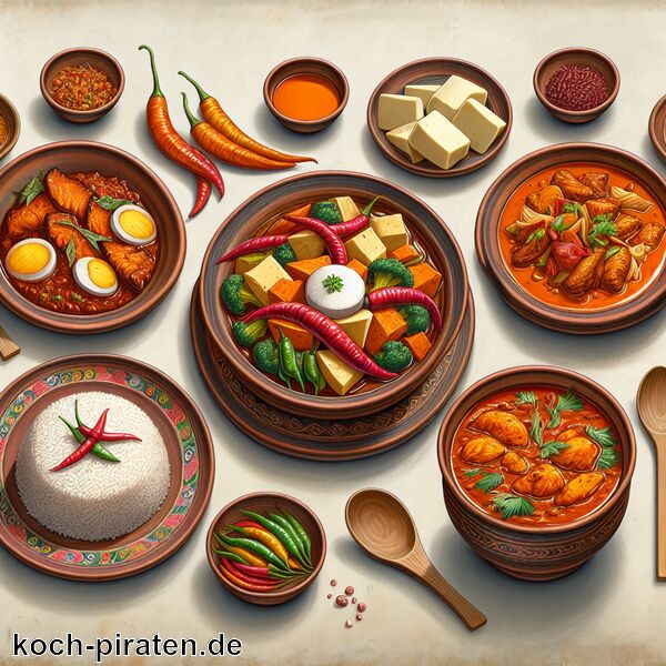 Typisch bhutanisches Essen - traditionelle bhutanische Gerichte