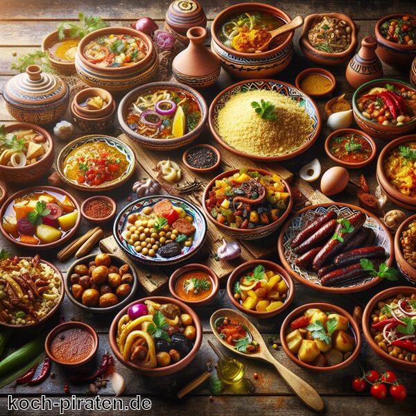 Typisch algerisches Essen - traditionelle algerische Gerichte