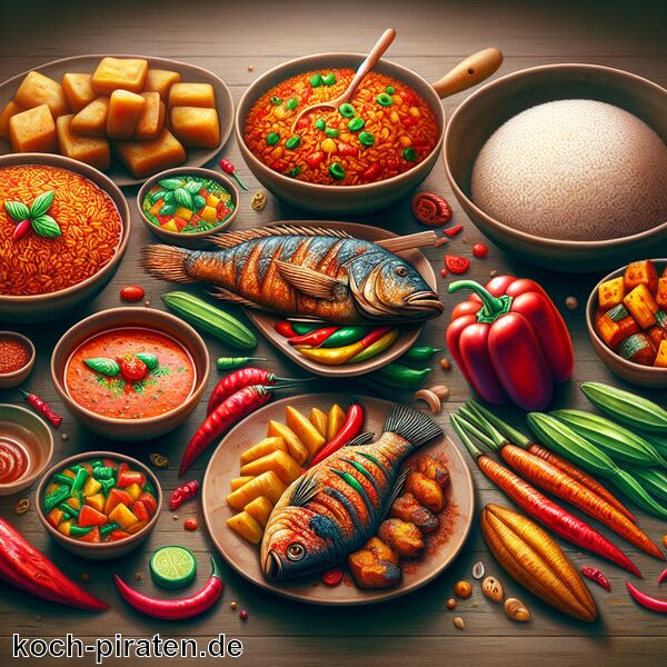 Typisch ghanaisches Essen - traditionelle ghanaische Gerichte