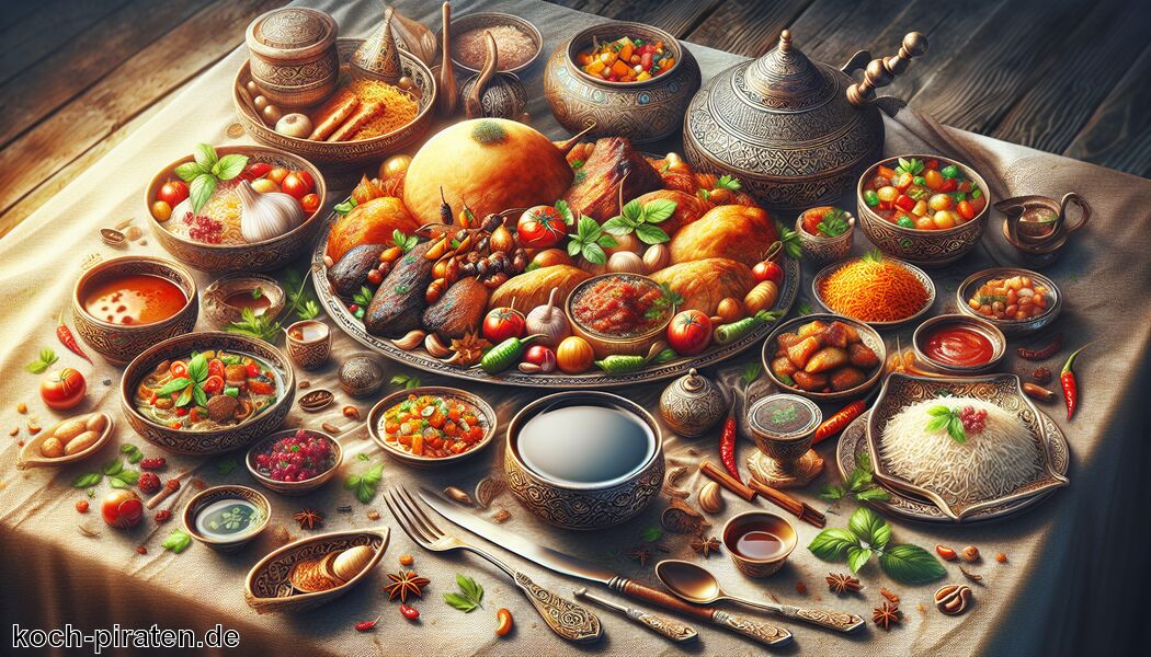 Shashlik: Gegrillte Fleischspieße, gewürzt und mariniert - Typisch usbekisches Essen - traditionelle usbekische Gerichte