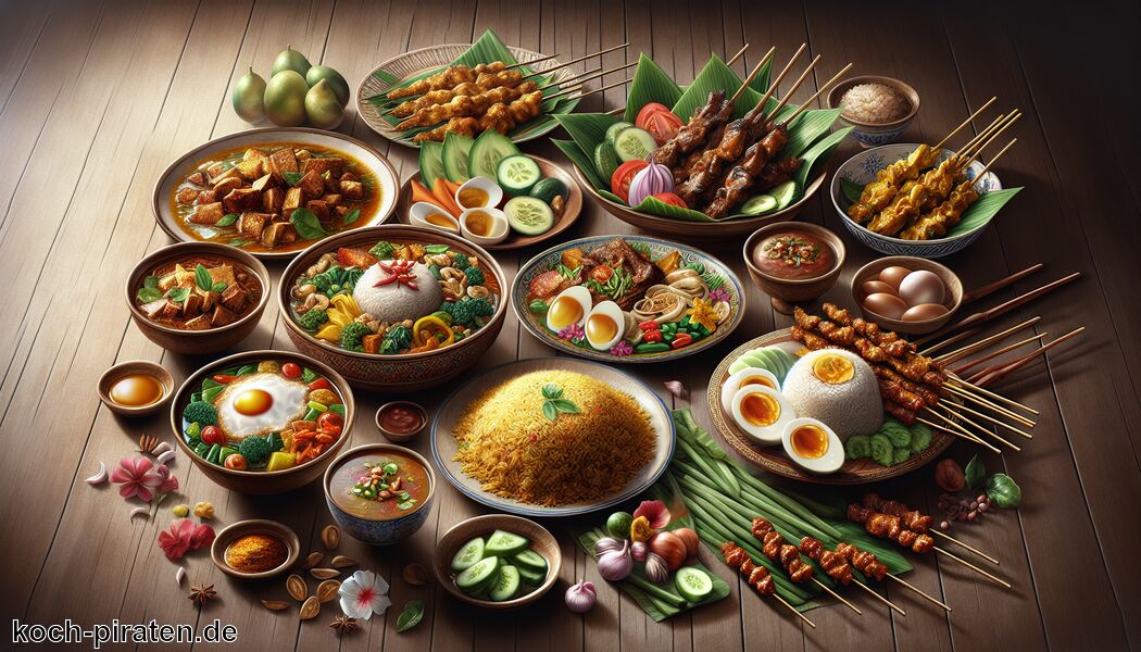 Gado-Gado - Gemüsesalat mit Erdnusssauce - Typisch indonesisches Essen - traditionelle indonesische Gerichte