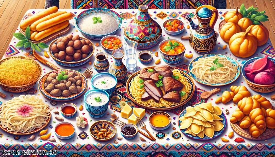 Kazy: Geräucherte Pferdewurst - Typisch kasachisches Essen - traditionelle kasachische Gerichte