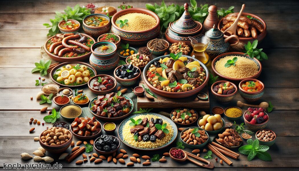 Makroud: Dattelkuchen aus Grieß, gebacken oder frittiert - Typisch algerisches Essen - traditionelle algerische Gerichte