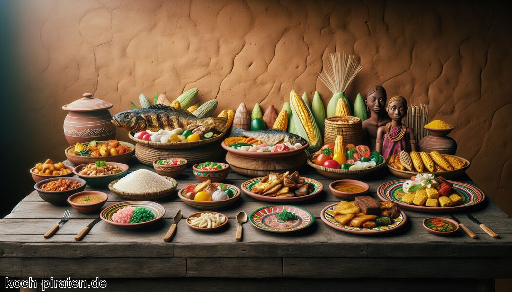 Amiwo: Maismehlpaste mit Hühnchen und Tomatensauce - Typisch beninisches Essen - traditionelle beninische Gerichte