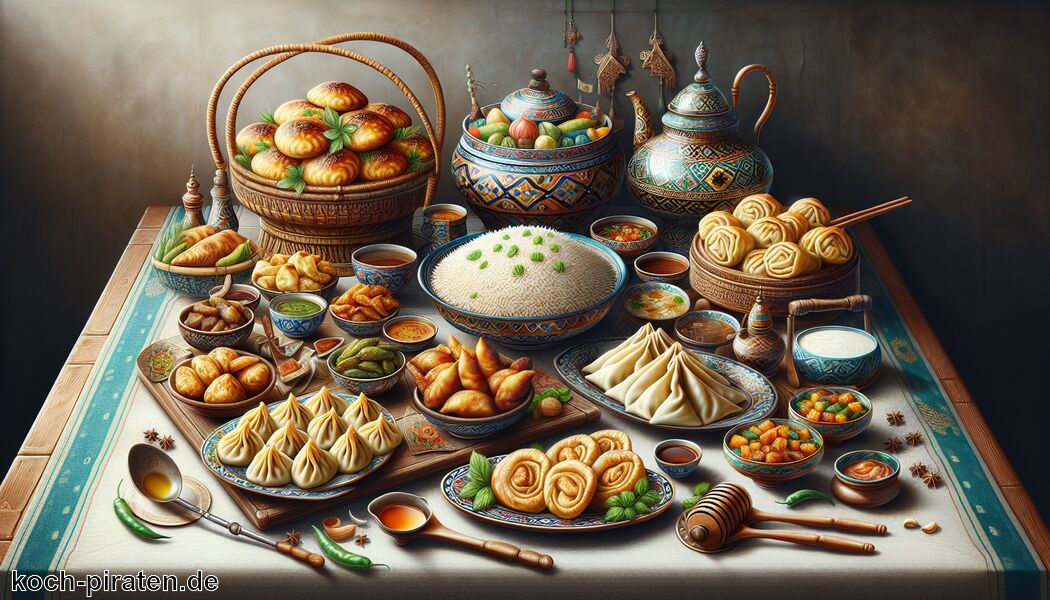 Naryn: Kalte Nudelspeise mit Pferdefleisch - Typisch usbekisches Essen - traditionelle usbekische Gerichte