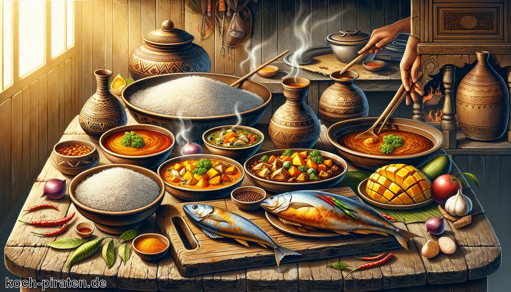 Chingri Malai Curry: Garnelen in Kokosmilchsauce - Typisch bangladeschisches Essen - traditionelle bangladeschische Gerichte