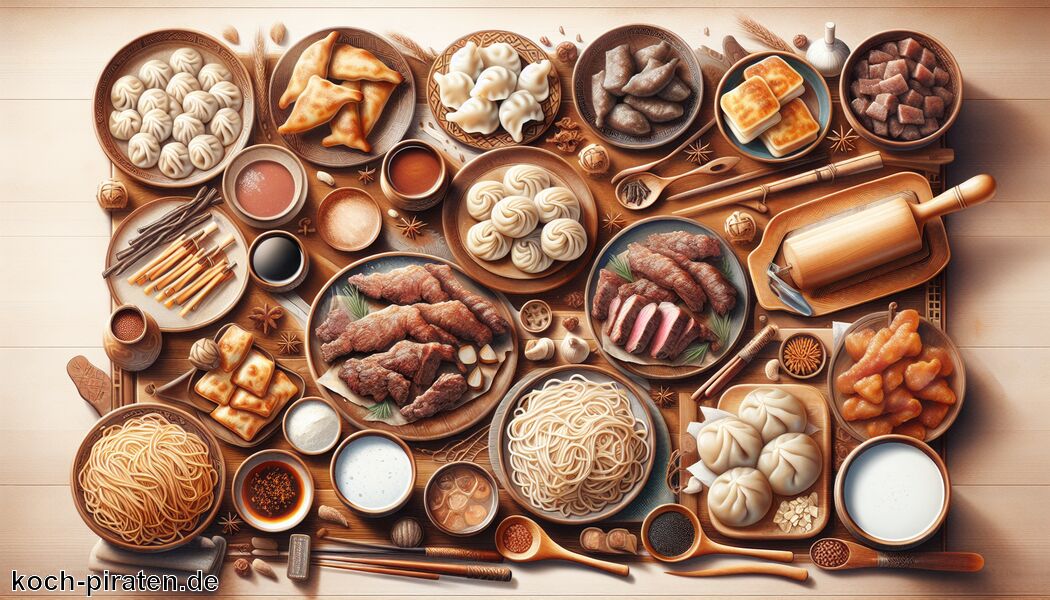 Guriltai Shul – Nudelsuppe mit Fleisch - Typisch mongolisches Essen - traditionelle mongolische Gerichte