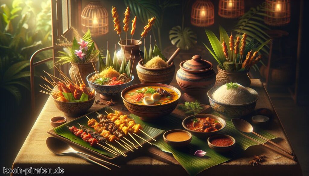 Typisch malaysisches Essen - traditionelle malaysische Gerichte