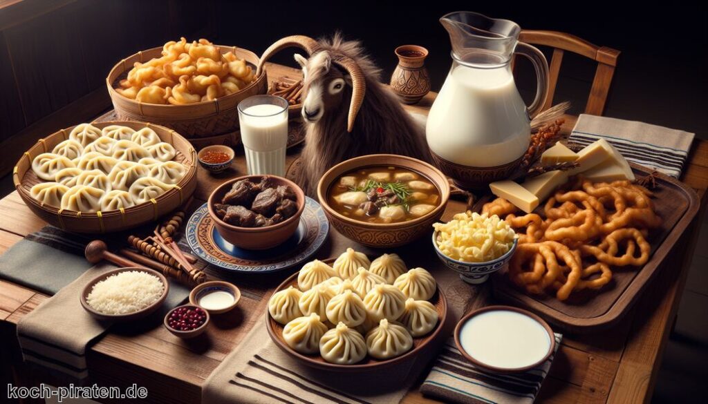 Typisch mongolisches Essen - traditionelle mongolische Gerichte