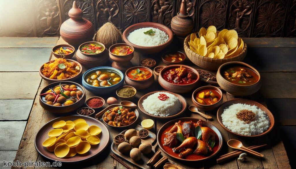 Typisch sri-lankisches Essen - traditionelle sri-lankische Gerichte