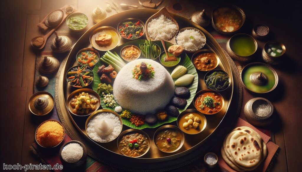Typisch nepalesisches Essen - traditionelle nepalesische Gerichte