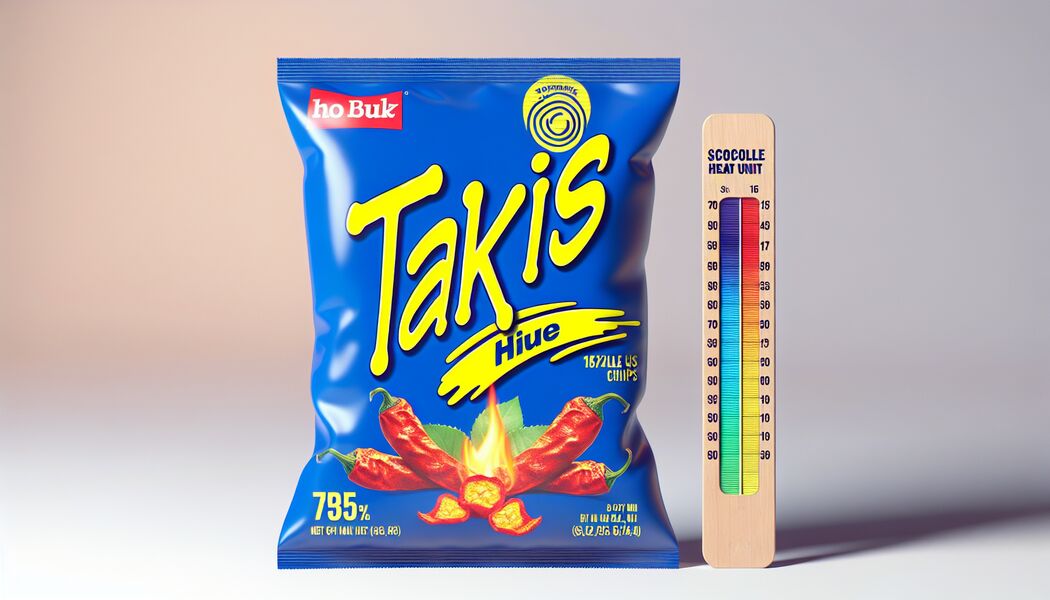 Verpackungshinweise und Zutatenliste - Wie viel Scoville haben Takis Blue Heat?
