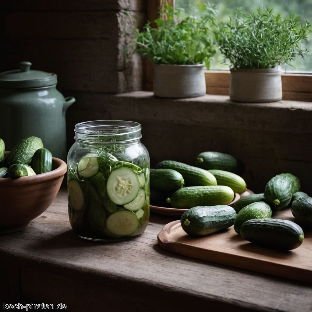 Salzgurken selbst einlegen – Traditionell und würzig im Steintopf