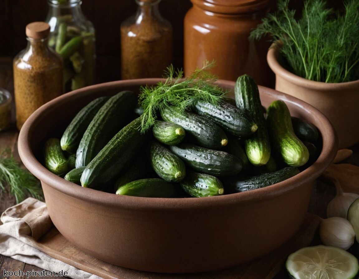 Anleitung: Salzgurken Schritt für Schritt einlegen - Salzgurken selbst einlegen – Traditionell und würzig im Steintopf