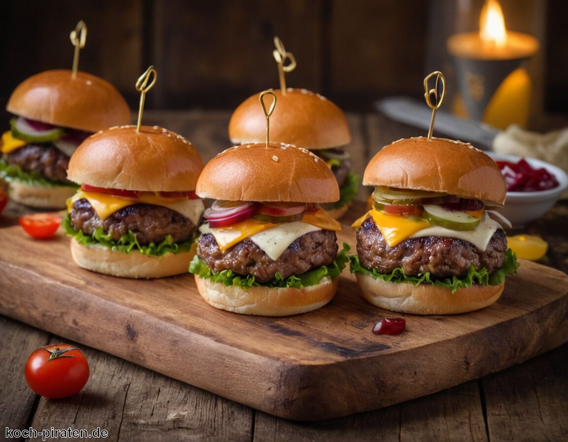 Mini-Burger für den kleinen Hunger - WM Snack Rezept Ideen » Lass Dich Inspirieren