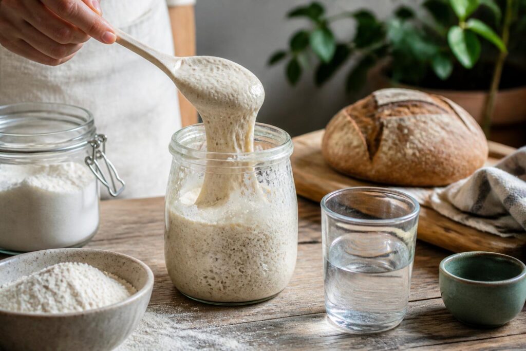 Sauerteig ansetzen und füttern (Anleitung + Online-Rechner)